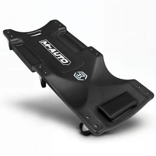 M-AUTO Mechanic Roller Creeper with Padded Headrest, Dual...