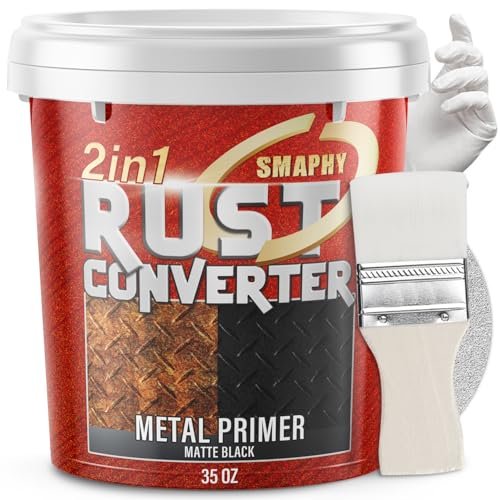 2-in-1 Rust Conveter Automotive, 35 oz Matte Black Rust...
