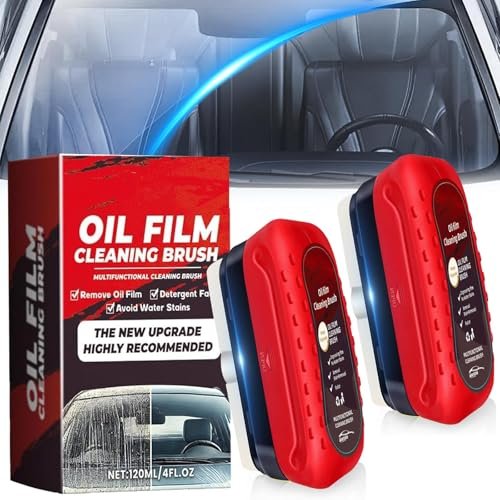 QUANROL 2-Pack Automotive Oil Film Cleaning Brush – Car...