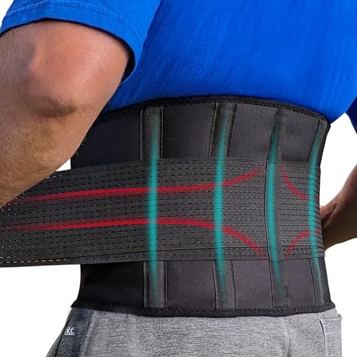 NeoHealth 5XL Plus Size Back Brace – Adjustable Lumbar...