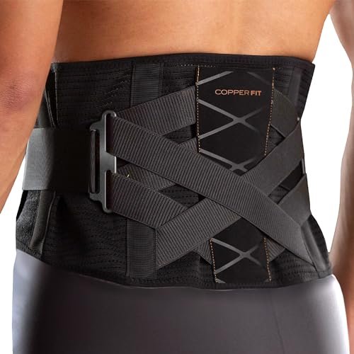 Copper Fit X-Back Brace for Lower Back Pain, Lumbar...