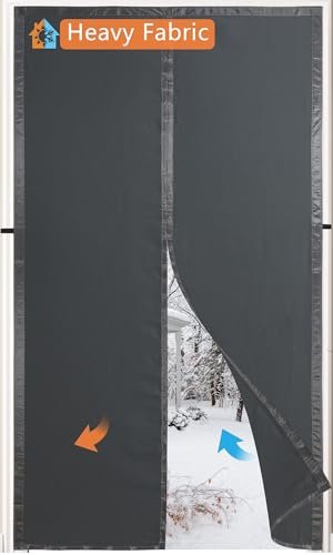 Magnetic Thermal Insulated Door Curtain,Thicker Layered...