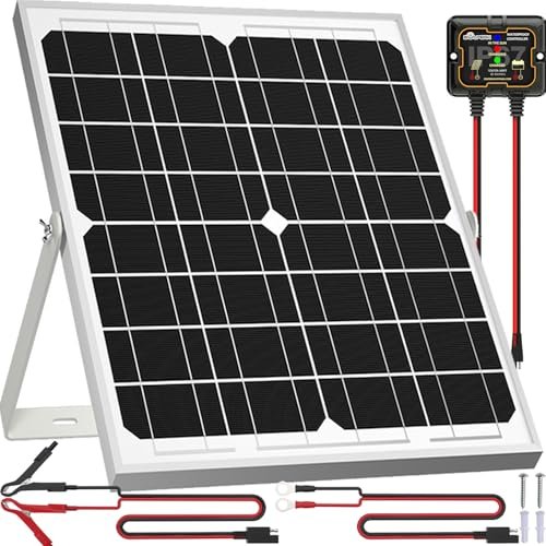 SOLPERK Solar Panel Kit 20W 12V, Solar Battery Trickle...