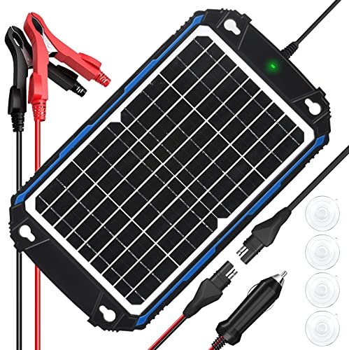 SUNER POWER Waterproof 12W 12V Solar Battery Charger &...