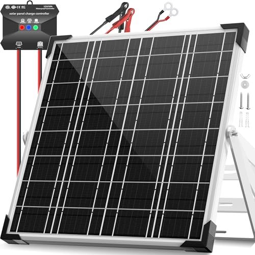 Voltset Solar Panel Kit 20W 12V, Solar Battery Trickle...