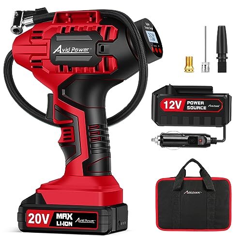 AVID POWER Tire Inflator Portable Air Compressor, 20V...