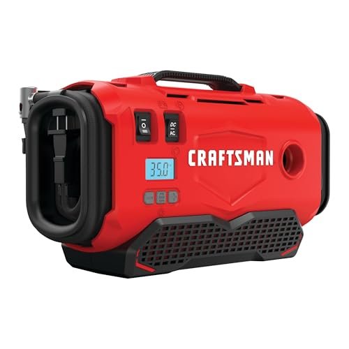CRAFTSMAN V20 Tire Inflator, Portable Air Compressor, 3...