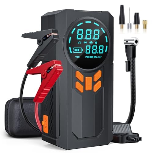 Jump Starter with Air Compressor, 5000A 160PSI Battery...