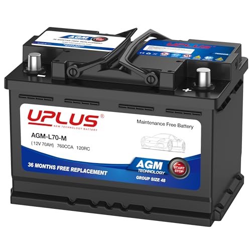 UPLUS BCI Group 48 Car Battery, AGM-L70-M Maintenance Free...