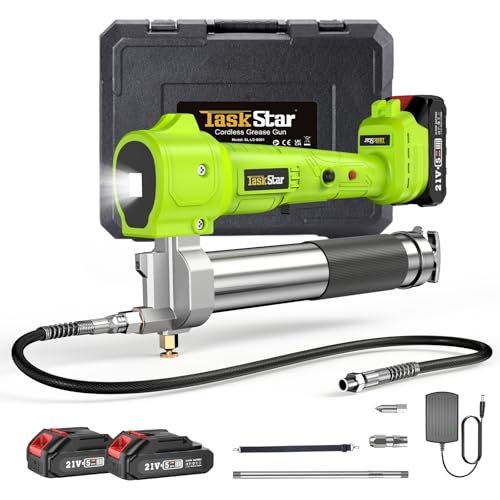 TaskStar Grease Gun Battery Powered: Built for Farmers,...