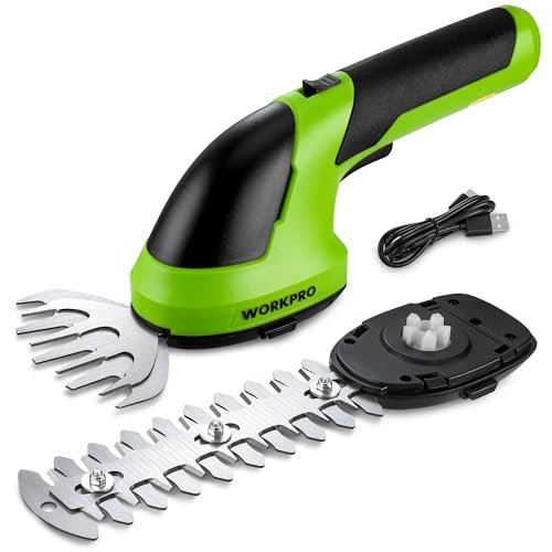 WORKPRO Cordless Grass Shear & Shrubbery Trimmer - 2 in...