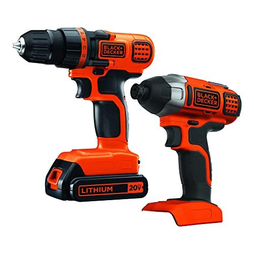 BLACK+DECKER 20V MAX Cordless Drill and Impact Driver,...