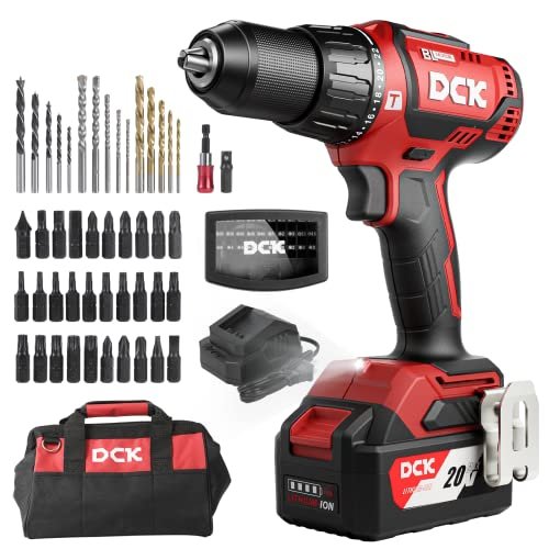 DCK 20V Brushless Hammer Drill, 531 in.lbs, 36000 BPM,...
