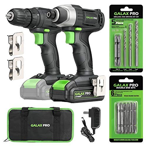 GALAX PRO Cordless Drill Driver/Impact Driver with 1pcs...