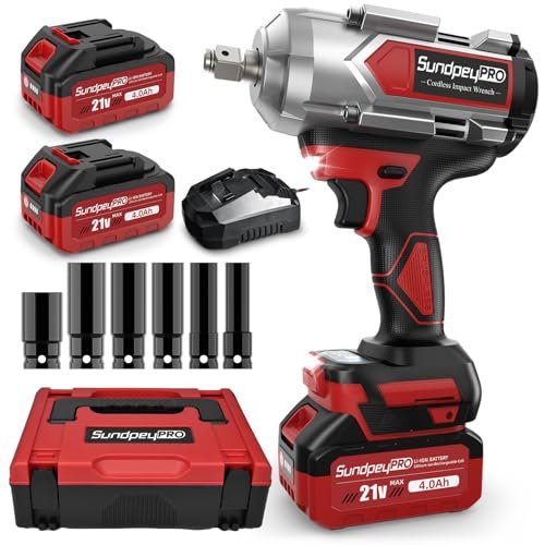 SundpeyPRO Cordless Impact Wrench 960Ft-lbs - 1300N·m High...