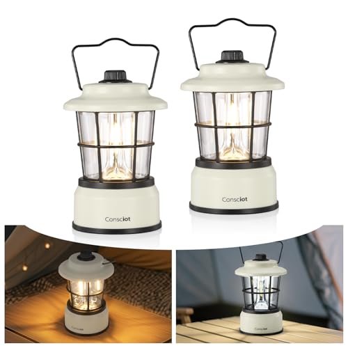 Consciot CL1 Mini Dual Light Sources LED Lantern, Retro...