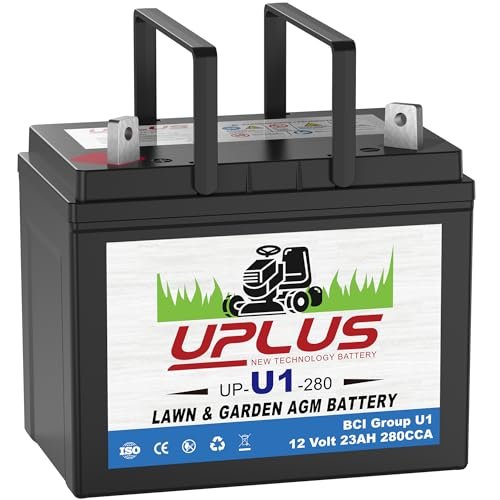 UPLUS 280CCA U1 Riding Lawn Mower Battery, 12V Garden...