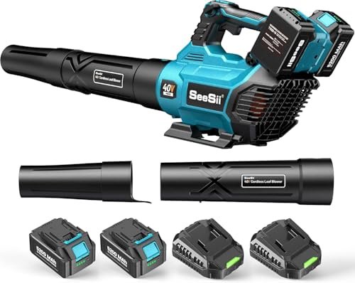 SEESII 40V Leaf Blower Cordless with 2 x 5200mAh...