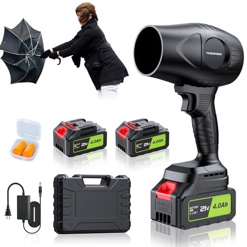 980,000 RPM Cordless Leaf Blower - 21V Electric Handheld...