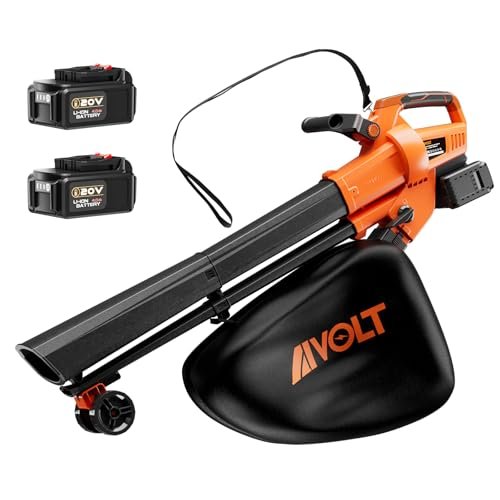 AIVOLT 40V Cordless Leaf Vacuum Blower Mulcher with Battery...
