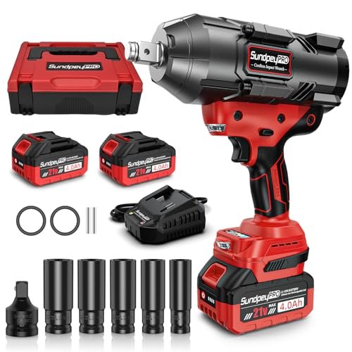SundpeyPRO Cordless Impact Wrench 1600Ft-lbs - 2100N·m High...