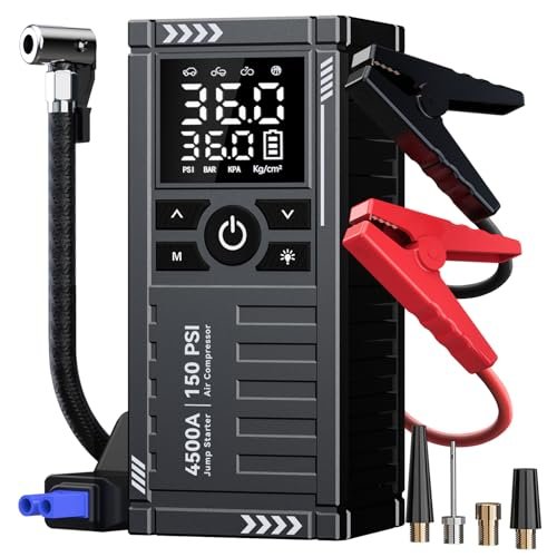 Car Battery Jump Starter with Air Compressor - 4500A...