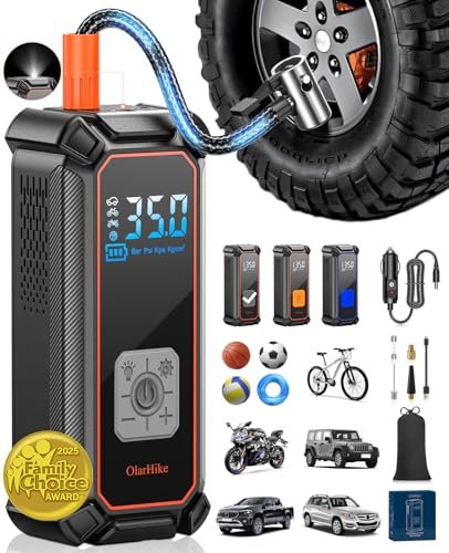 OlarHike Tire Inflator Portable Air Compressor, 9000mAh...