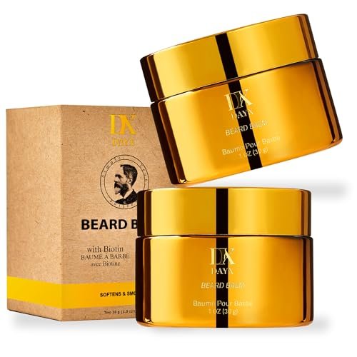 Beard Balm for Black Men: Beard Butter w/Biotin & Shea...