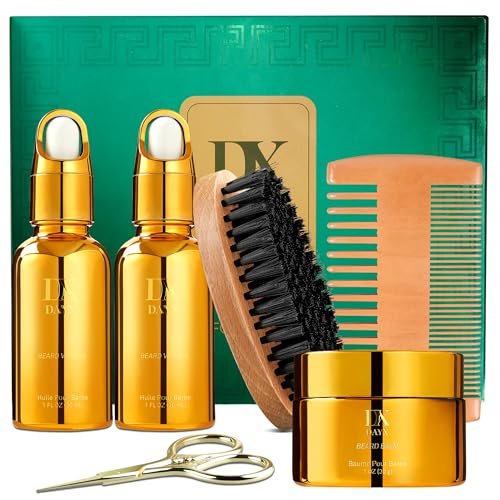 Beard Grooming Kit for Black Men, Beard Care Kit for...