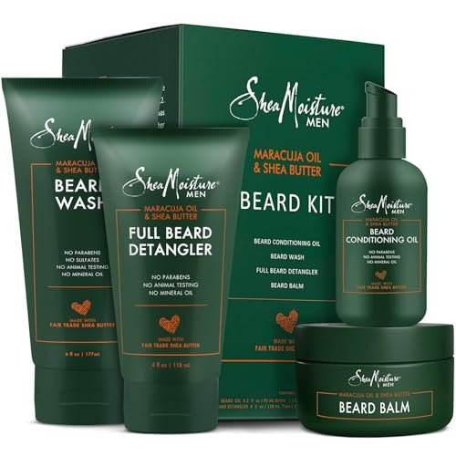 SheaMoisture Beard-Care Kit for Men, Includes Wash, Balm,...