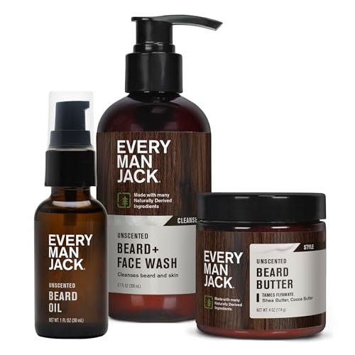 Every Man Jack Unscented Beard Bundle - Fragrance Free...