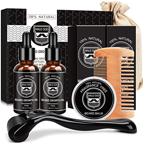 Beard Growth Kit, Beard Kit W/Beard Growth Oil, Balm,...