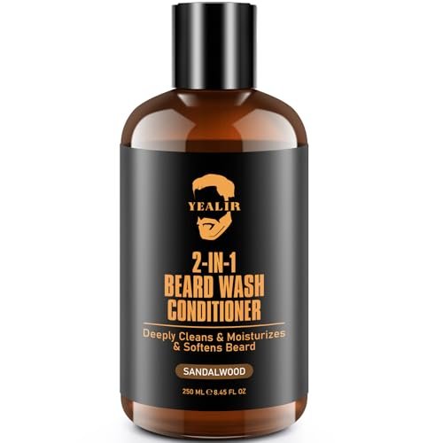 YEALIR 2-in-1 Beard Wash and Conditioner – Cleanse, Hydrate...