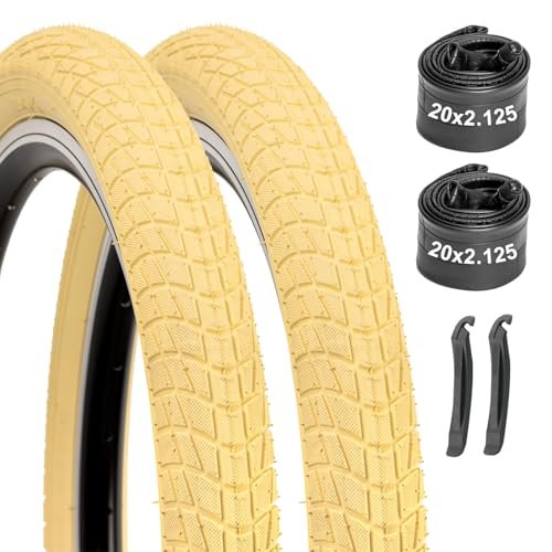 WINFAVO Bike Tires 20x2.125 2-Pack with Inner Tubes &...