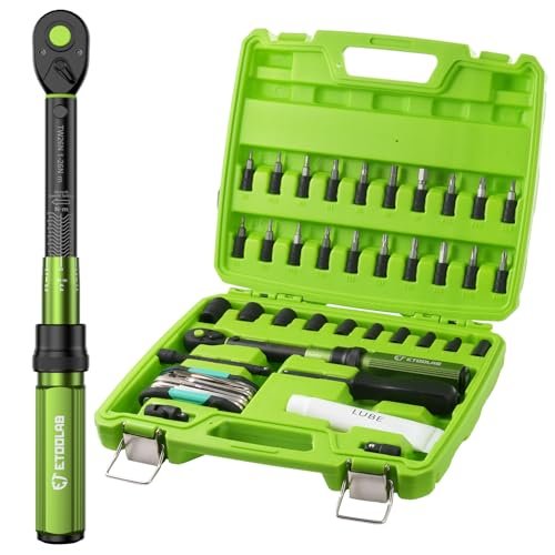 etoolab 1/4 Torque Wrench with Bike Tire Repair kit,...