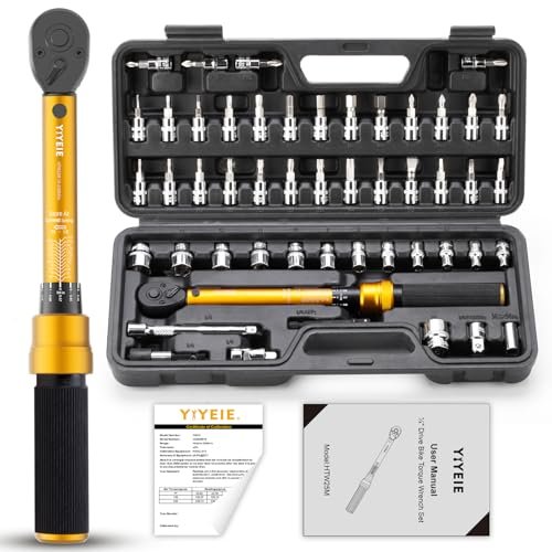 YIYEIE 50Pcs Master Bike Torque Wrench Set, 1/4 Inch...