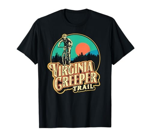 Virginia Creeper Trail Bicycle Retro Biking Vintage Graphic...