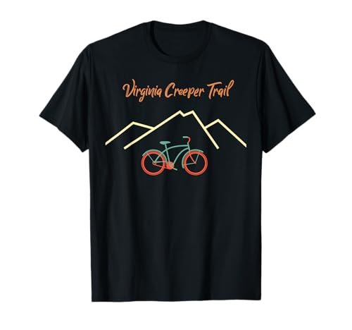 Virginia Creeper Trail Retro Mountain Bike and Hike T-Shirt