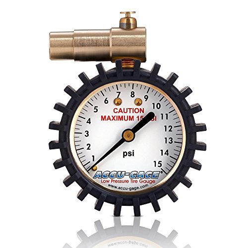 Accu-Gage Fat Bike Presta Valve Low Pressure Bicycle Tire...