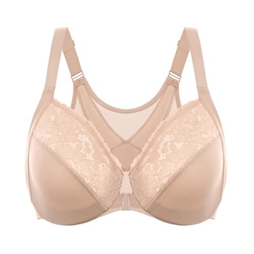 DELIMIRA Women's Front Closure Bras Posture Full Coverage...