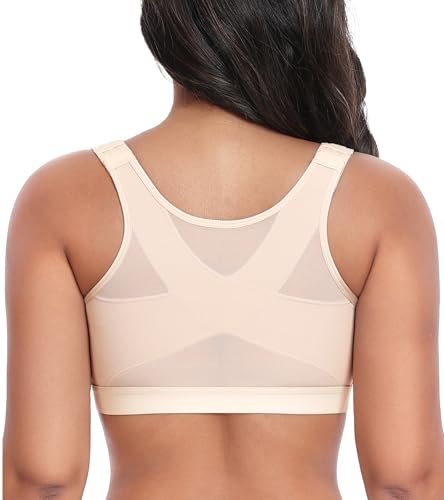 HACI Women's Front Closure Posture Bra Full Coverage Back...