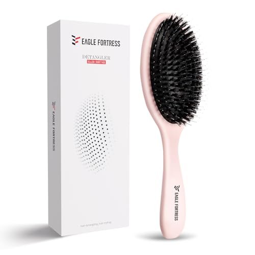 EAGLE FORTRESS Glidease Matte Boar Bristle Hair Brush with...