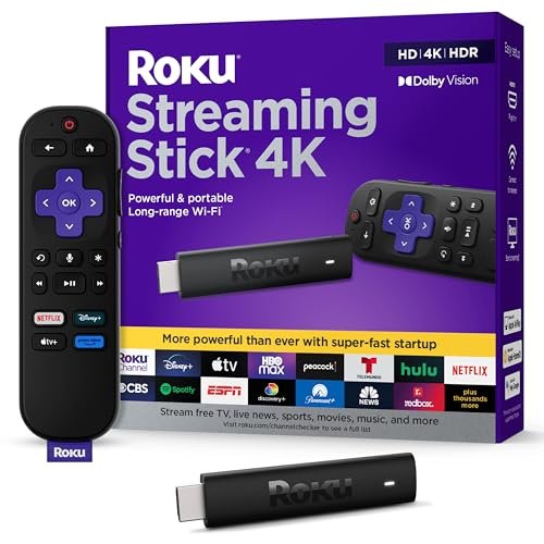 Roku Streaming Stick 4K - HDR & Dolby Vision Roku...