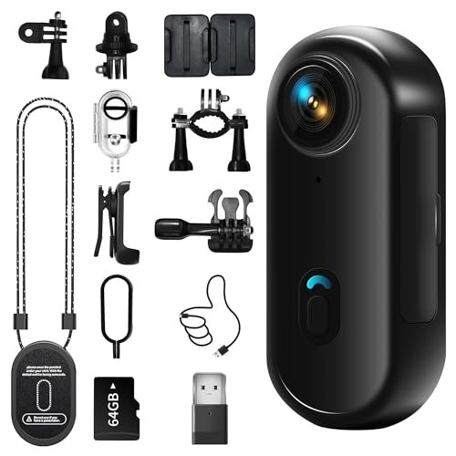 4K Mini Body Camera, Wearable Action Body Cam, Sports...