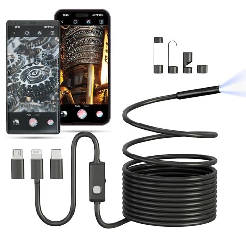 HertzEagle Endoscope Camera with Light Compatible with...