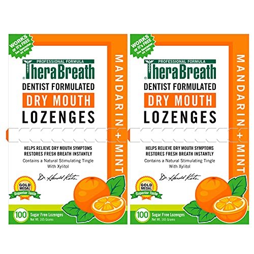TheraBreath Dry Mouth Lozenges with Zinc, 100 Lozenges,...