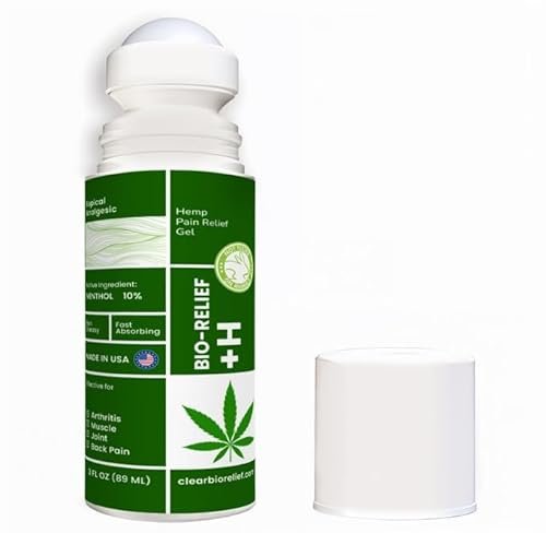 BIO-RELIEF Fast-Acting Hemp Pain Relief Roll On - Highly...