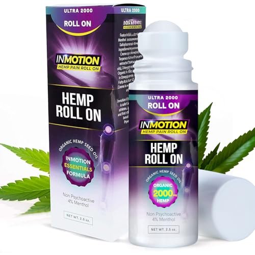 Inmotion Hemp Roll On for Pain Relief - Premium Ultra...