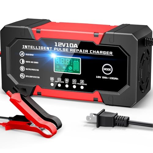 Battery Charger 10A 12V Fully Automatic Smart Car Battery...
