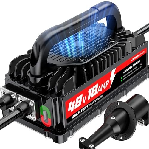Golf Cart Battery Charger for Club Car DS 3-Pin Round...